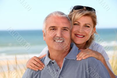 portrait of a couple on the beach