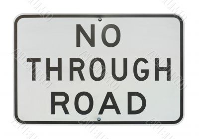 no through road sign