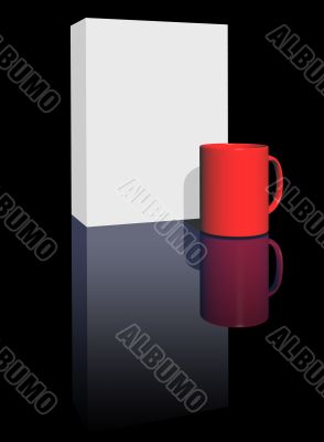 blank box and mug