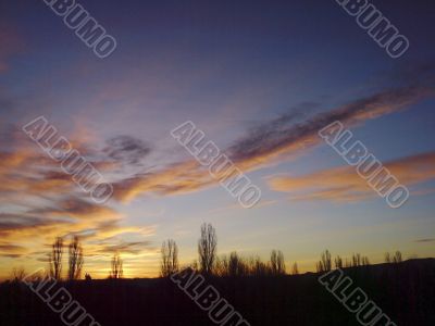 Sunset and the clouds