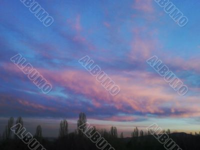 Sunset and the clouds