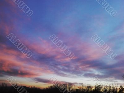 Sunset and the clouds