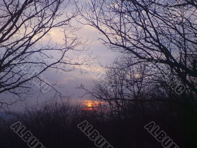 Sunset and the clouds