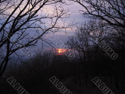 Sunset and the clouds