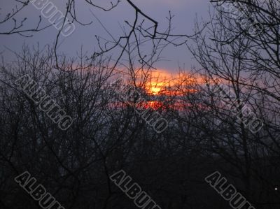 Sunset and the clouds