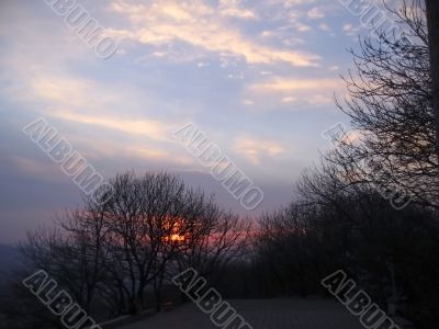 Sunset and the clouds