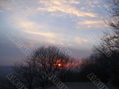 Sunset and the clouds