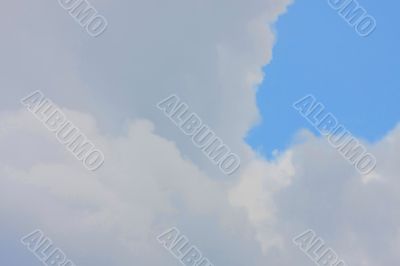 Background of blue sky and clouds.