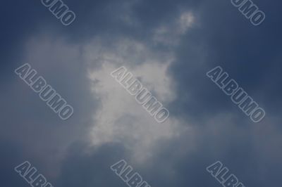 Background of sky with thunderclouds.