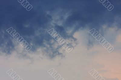 Background of sky with thunderclouds.