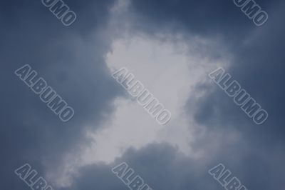 Background of sky with thunderclouds.