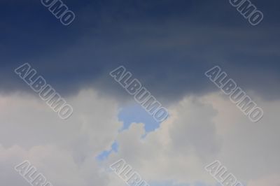 Background of sky with thunderclouds.
