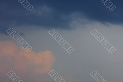 Background of sky with thunderclouds.