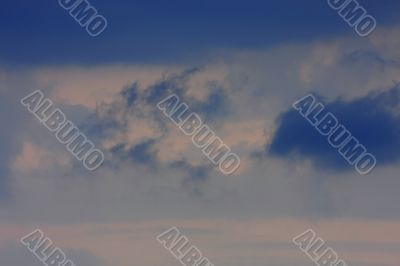 Background of sky with thunderclouds.