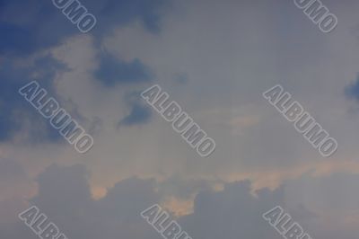 Background of sky with thunderclouds.