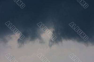 Background of sky with thunderclouds.