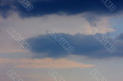 Background of sky with thunderclouds.