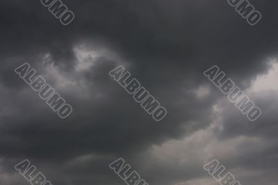 Background of sky with thunderclouds.
