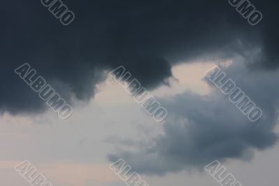 Background of sky with thunderclouds.