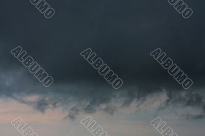 Background of sky with thunderclouds.