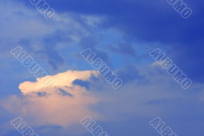 Background of blue sky.