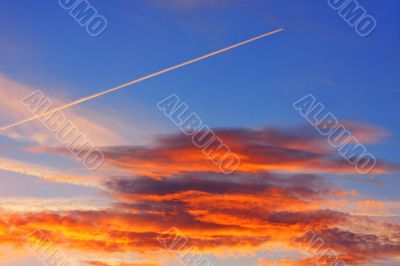 Background of colourful sky.