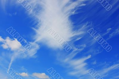 Background of blue sky.