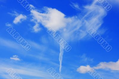 Background of blue sky.
