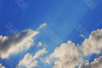 Background of blue sky.