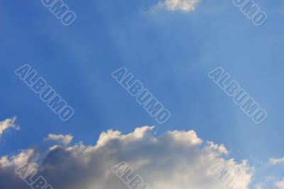Background of blue sky.