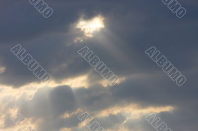 Background of sky with thunderclouds.