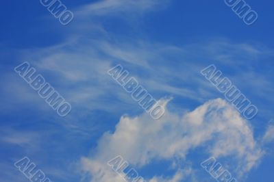 Background of blue sky.