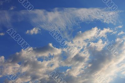 Background of blue sky.
