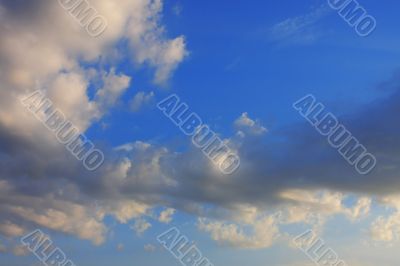 Background of blue sky.