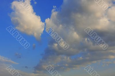 Background of blue sky.