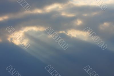 Background of sky with thunderclouds.