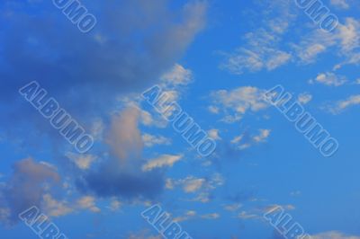 Background of blue sky.