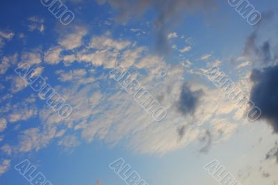 Background of blue sky.