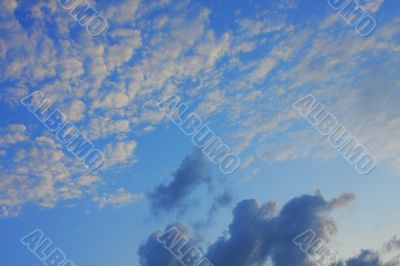 Background of blue sky.