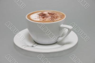 Cappucino in white cup