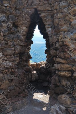 outlook from a castle