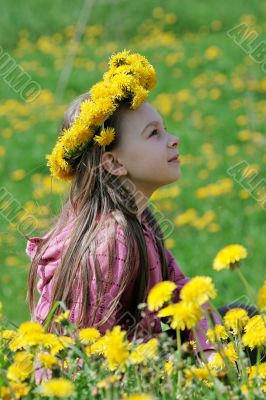 Young girl in summer day.