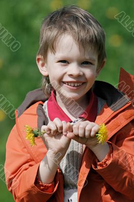 Boy in summer day.