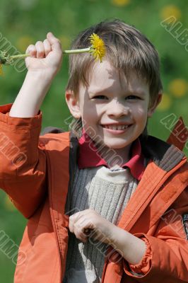 Boy in summer day.