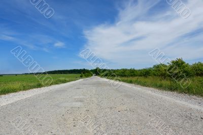 Rural paved road