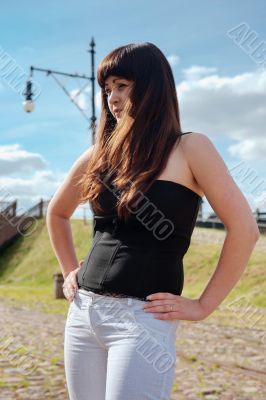 Confident beauty girl.