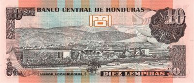 10 lempira bill of Honduras