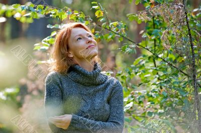 Portrait of woman in nature