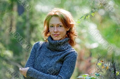 Portrait of woman in nature