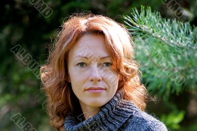 Portrait of woman in nature